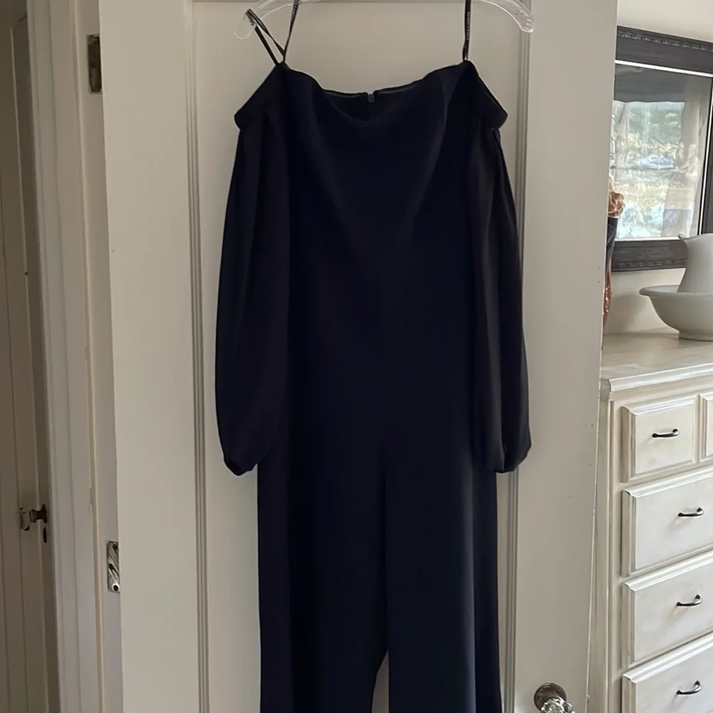 Vince Camuto Black Off-Shoulder Jumpsuit - Picture 4 of 6